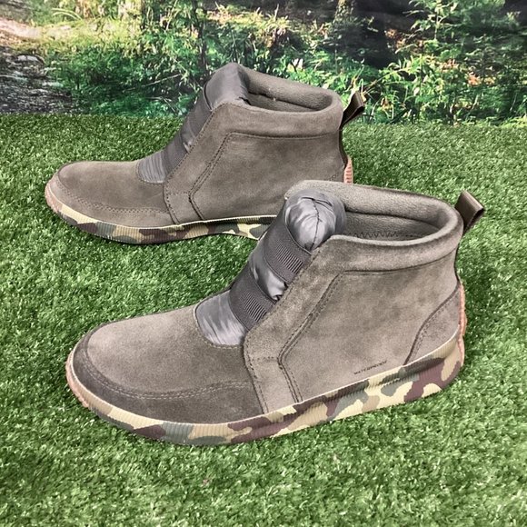 Sorel Out N About Plus Mid Boots Suede Camo 10 - Picture 4 of 12